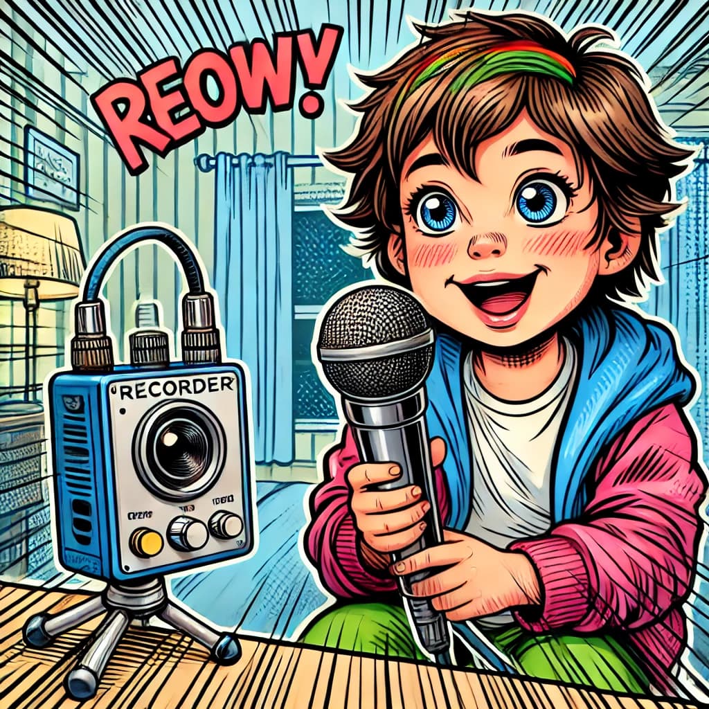 A child recording